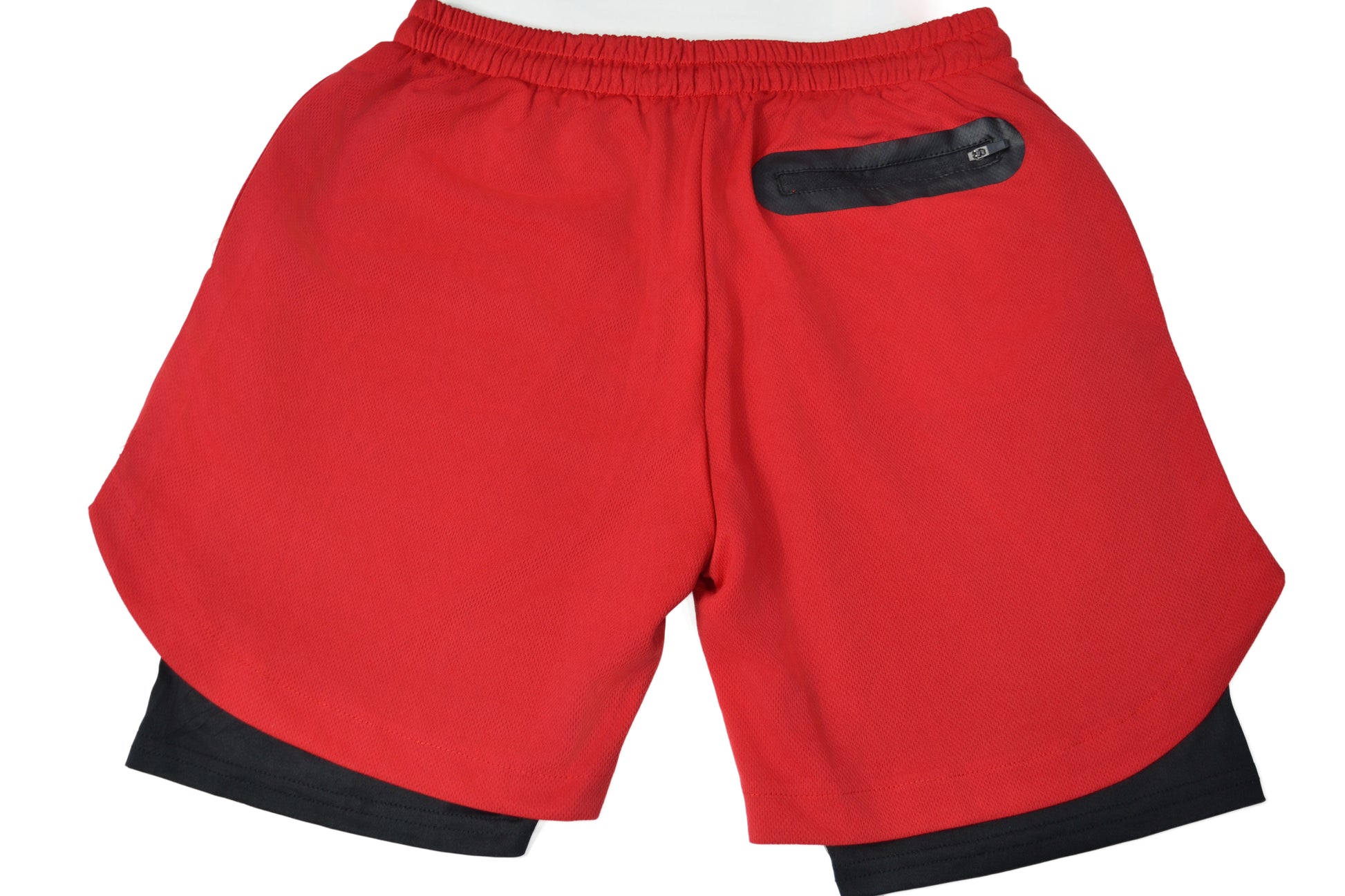 Red Compression Gym Shorts