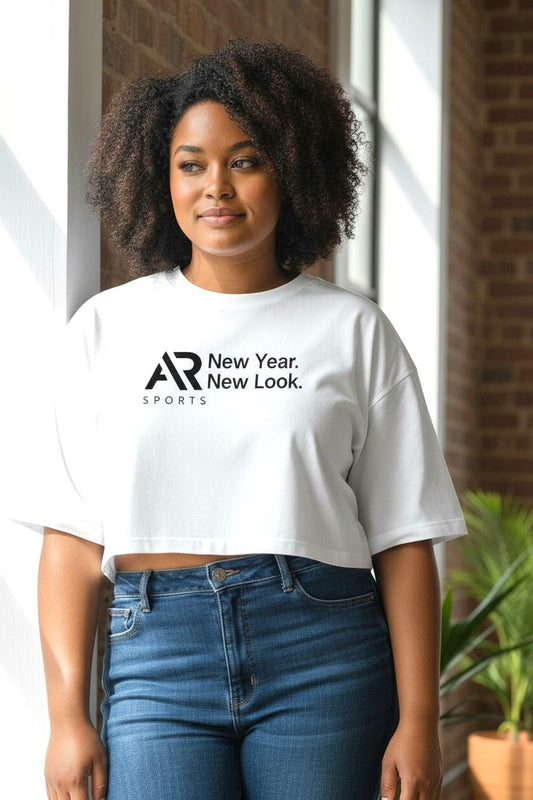 AR Sportswear Women's Oversize Crop Top T-Shirt.