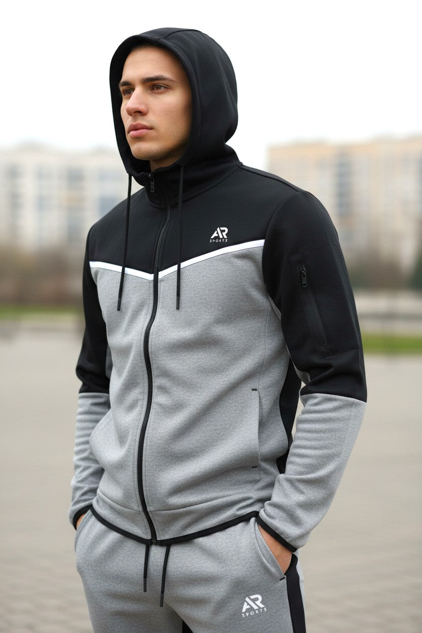 AR Sportswear Men's 2Pcs Hoodie Tracksuit