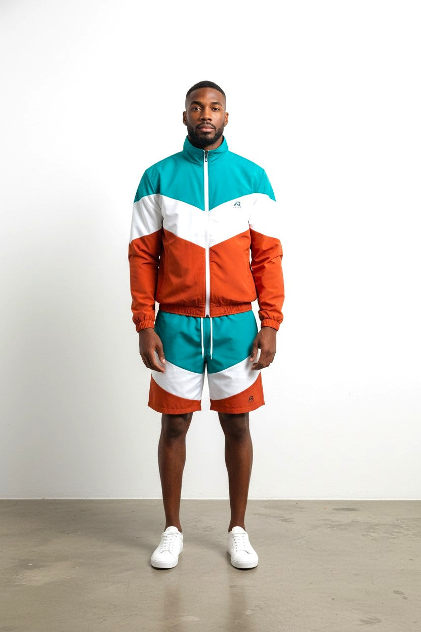 Men 2Piece Windbreaker Jacket & Shorts – AR Sportswear