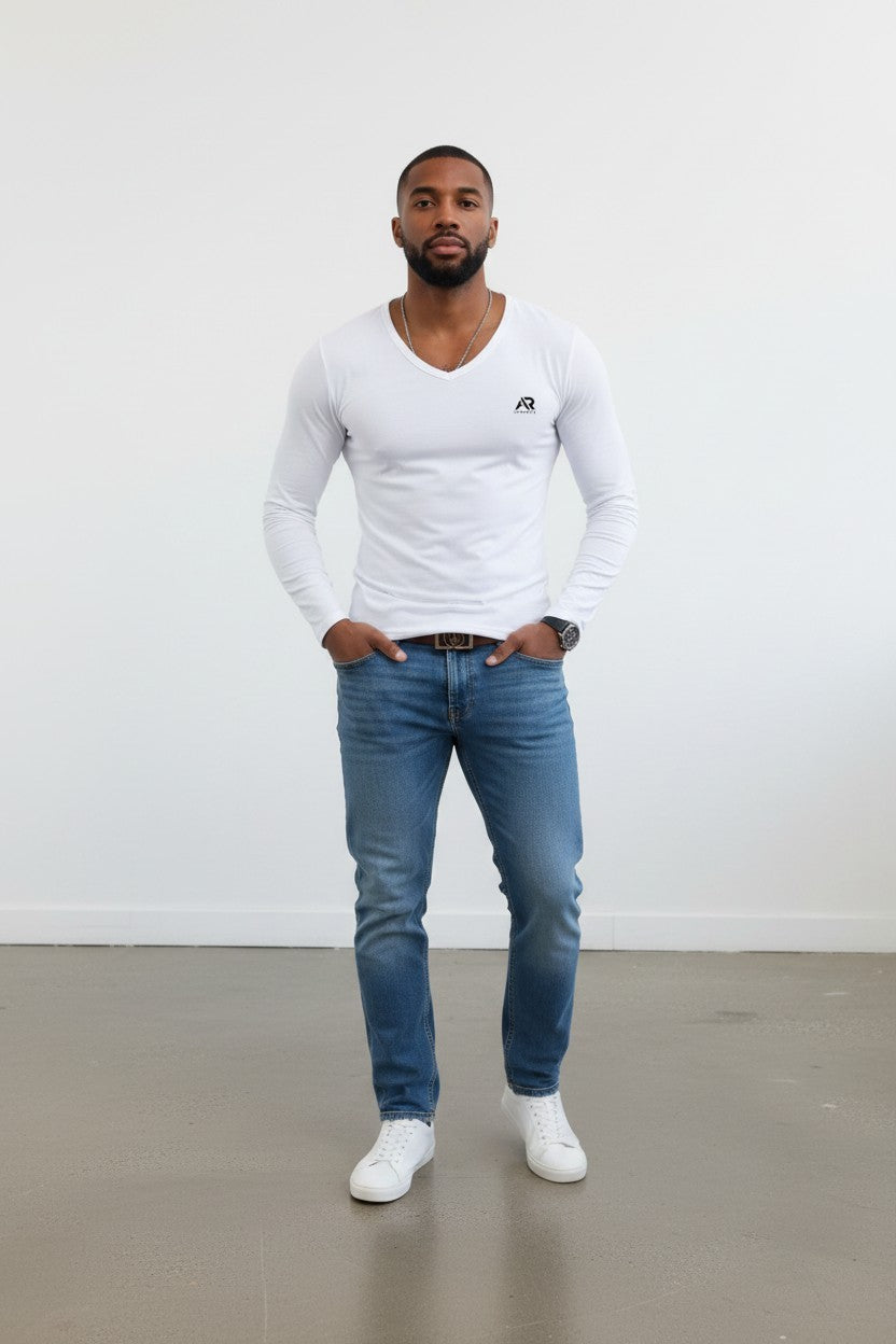 AR Sportswear Men's V-Neck Long Sleeves