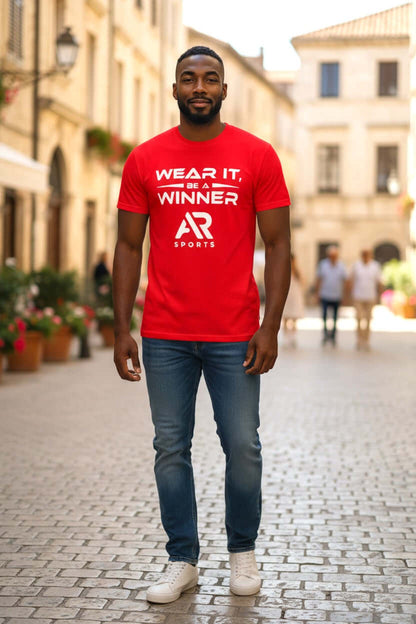 AR Sportswear Men's Slogan  Logo T-shirt