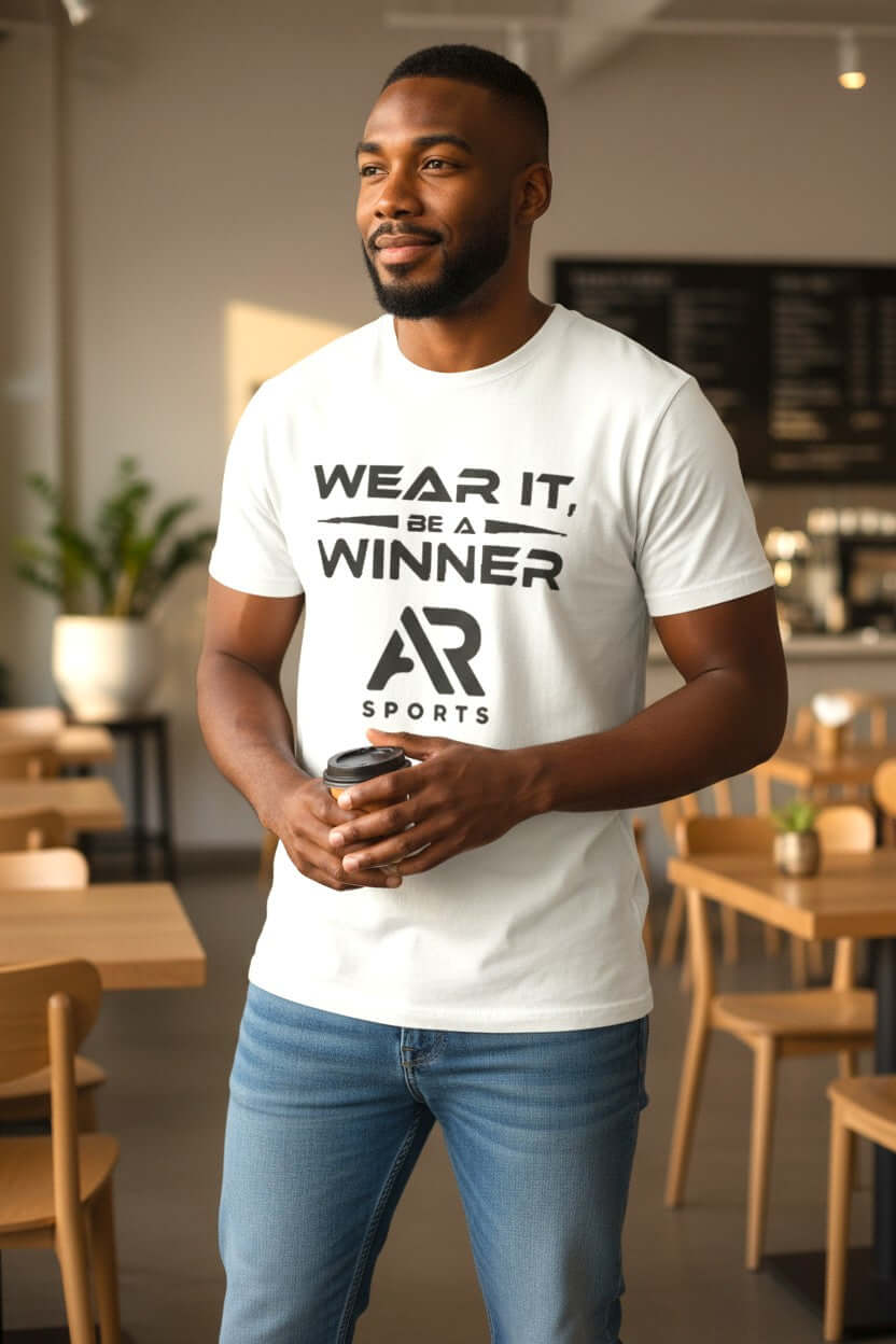 AR Sportswear Men's Slogan  Logo T-shirt