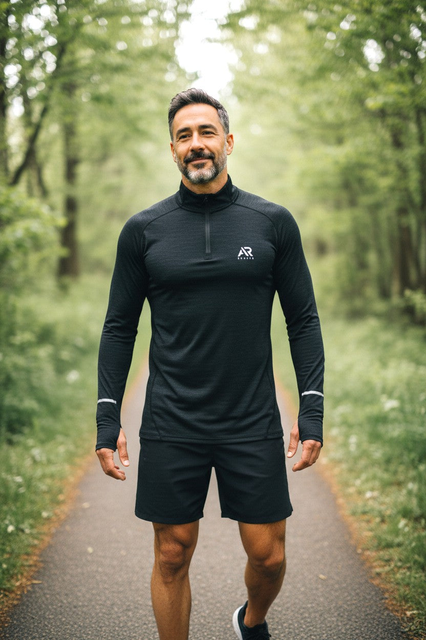 men's quarter zip gym