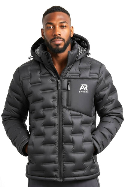 men's black jacket