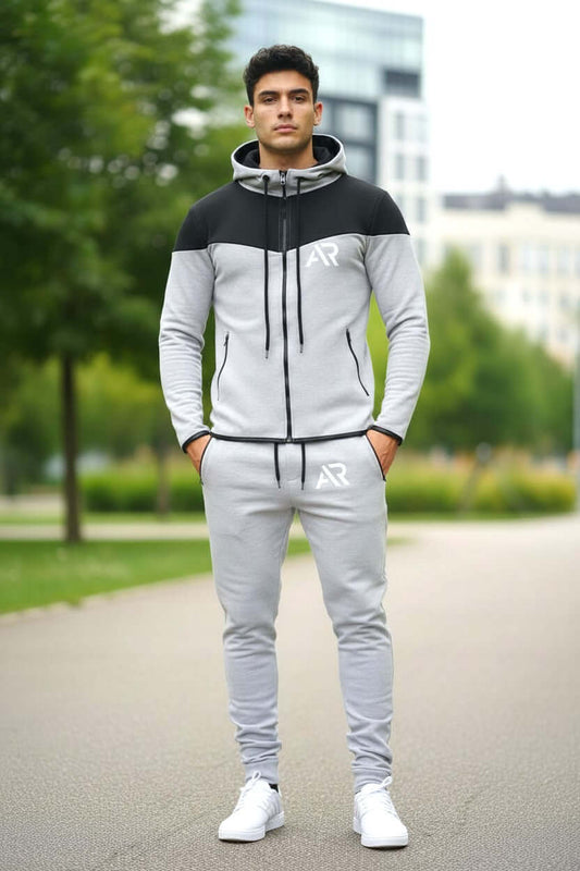 Men's  2Pcs Grey Joggers