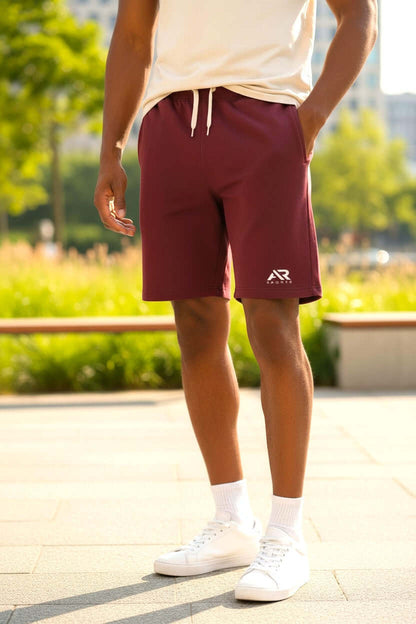 AR Sportswear French Terry Fabric men's Shorts Red