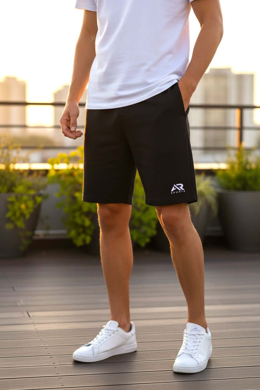 AR Sportswear French Terry Fabric men's Shorts black