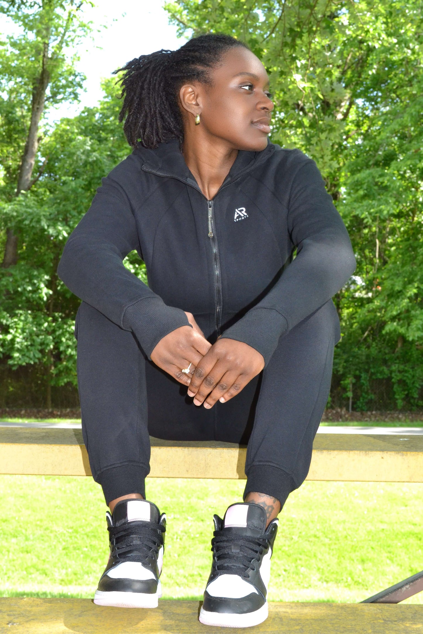 AR Sportswear Women's 2pcs Women's Sweatsuit Hoodie Joggers