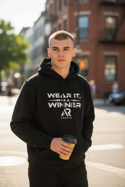 AR Sportswear Unisex Slogan Pouch Pocket  Hoodie