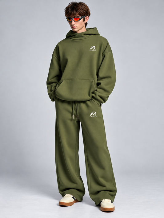 men's 2pcs army green