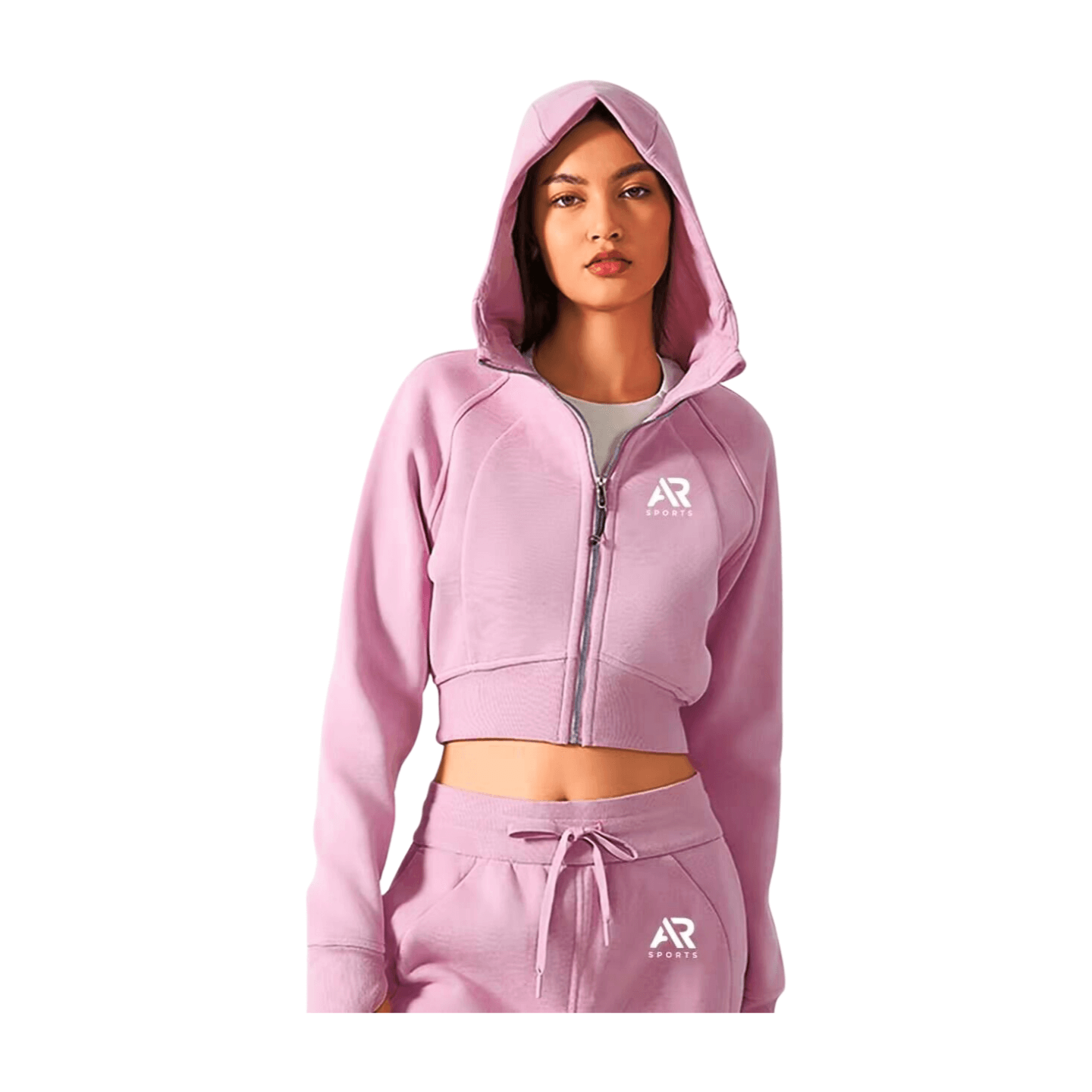 Women's 2pcs Women's Fashion Tracksuit Hoodie Pink