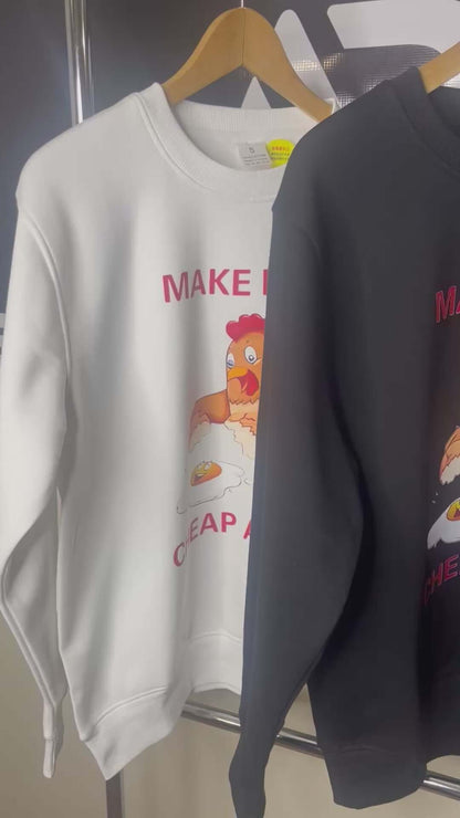 AR Sportswear Make Eggs Cheap Again Unisex Round Neck Sweater/ Sweatshirt