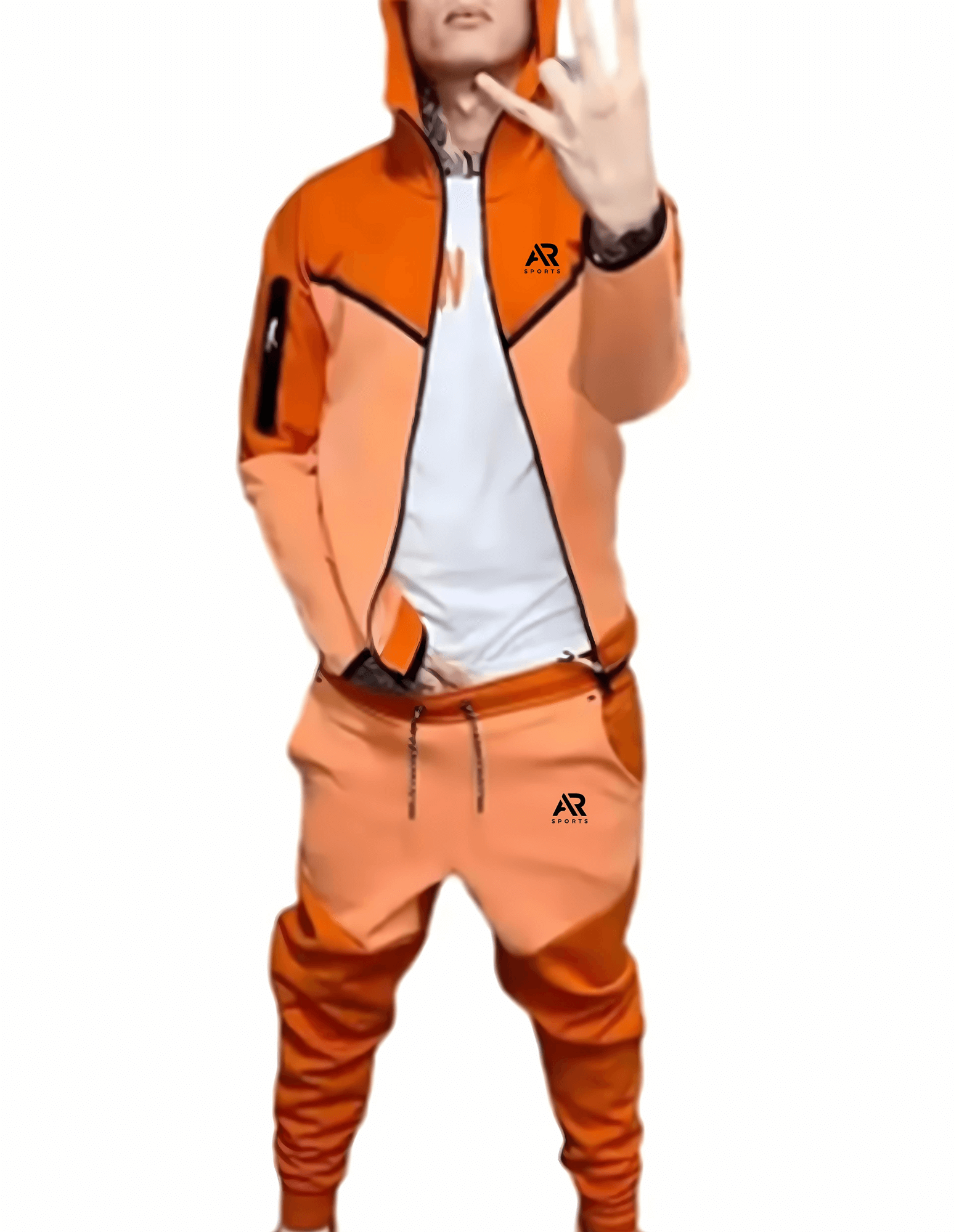 AR Sportswear Men's 2Pcs Hoodie Tracksuit