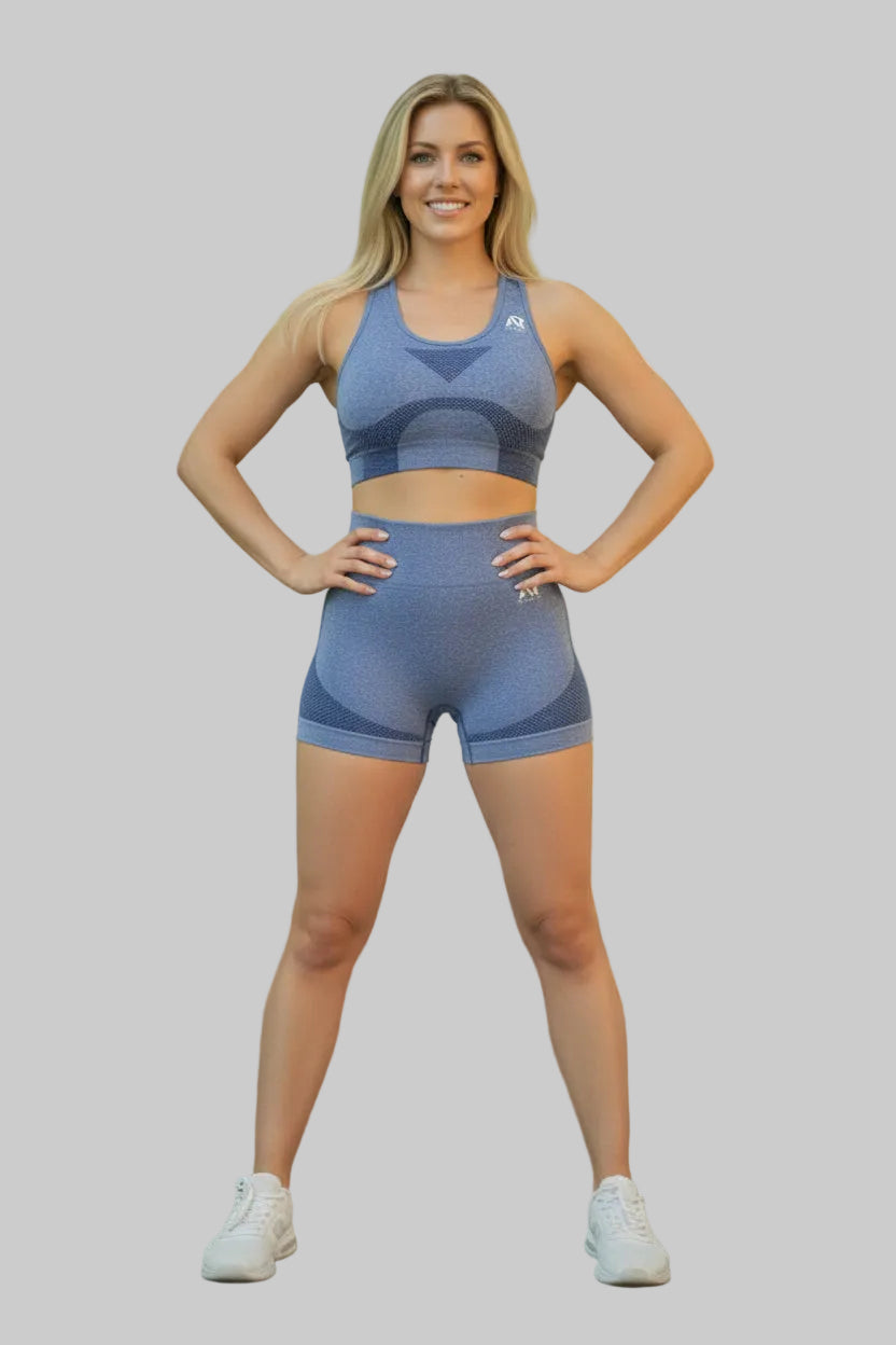 AR Sportswear Women's Gym Booty Shorts & Bra Set