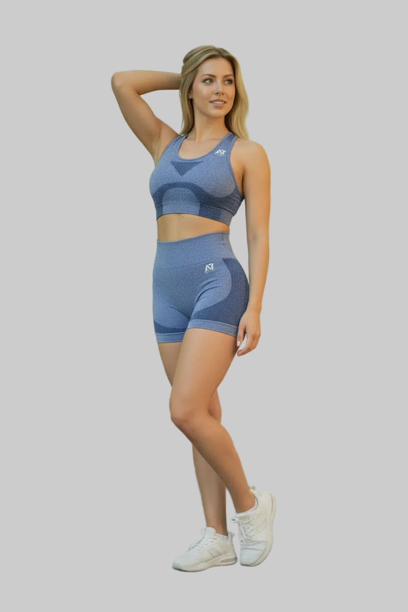 AR Sportswear Women's Gym Booty Shorts & Bra Set